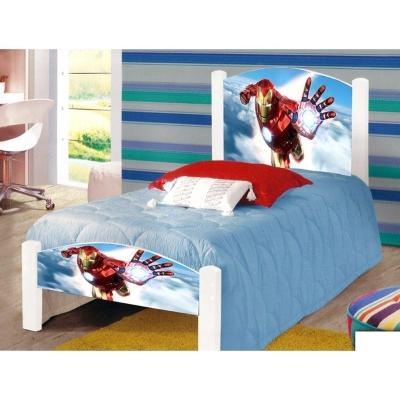 Cama Solteiro Infantil Homem De Ferro Branco