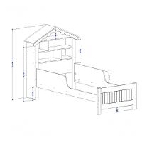 Cama Casinha De Boneca Com Nichos E Prateleira Rosa - Vitamov - 3