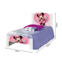 Cama Solteiro Infantil Ratinha Adesivada Com Colchão Branco - 3