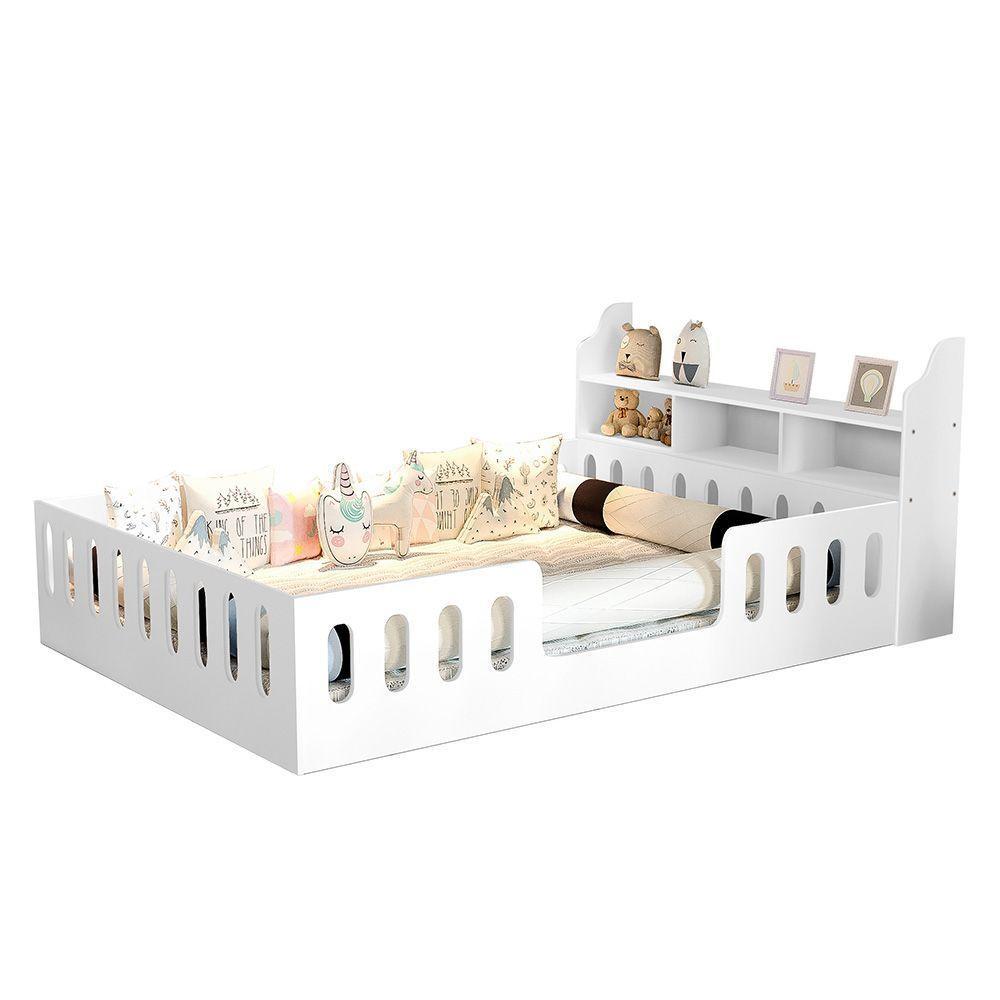 Cama Montessoriana Helo Com Nicho Branco Branco - 6