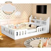 Cama Montessoriana Helo Com Nicho Branco Branco - 1