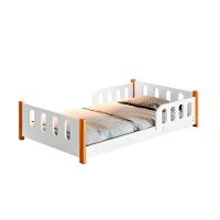 Cama Infantil Juvenil Camila Com Colchão + Grade De Proteção E Luminária Led - Branca - Cor: Branco - 5