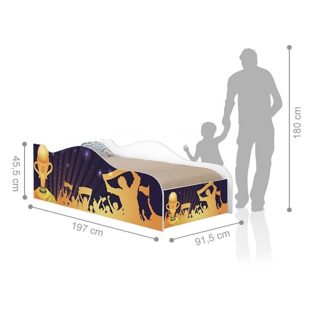Cama Fun Campeonato De Futebol Solteiro Com Colchão - 2