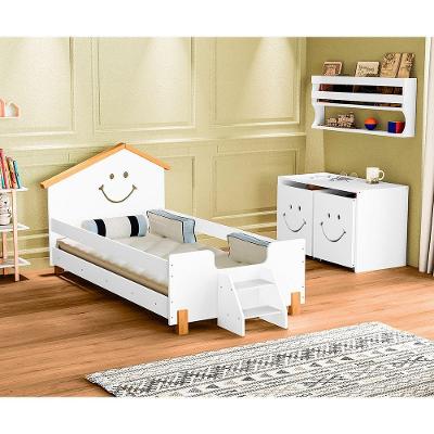 Cama Juvenil Infantil Alegra - Branca E Mel - Cor: Branco