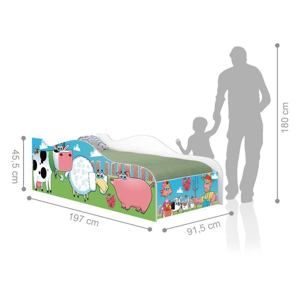 Cama Fun Fazendinha E Vaquinha Solteiro Com Colchão - 5