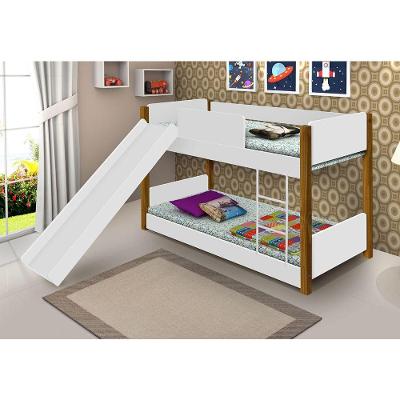 Beliche Infantil Com Escorregador Juvenil ValentinaBranca E Mel Branco