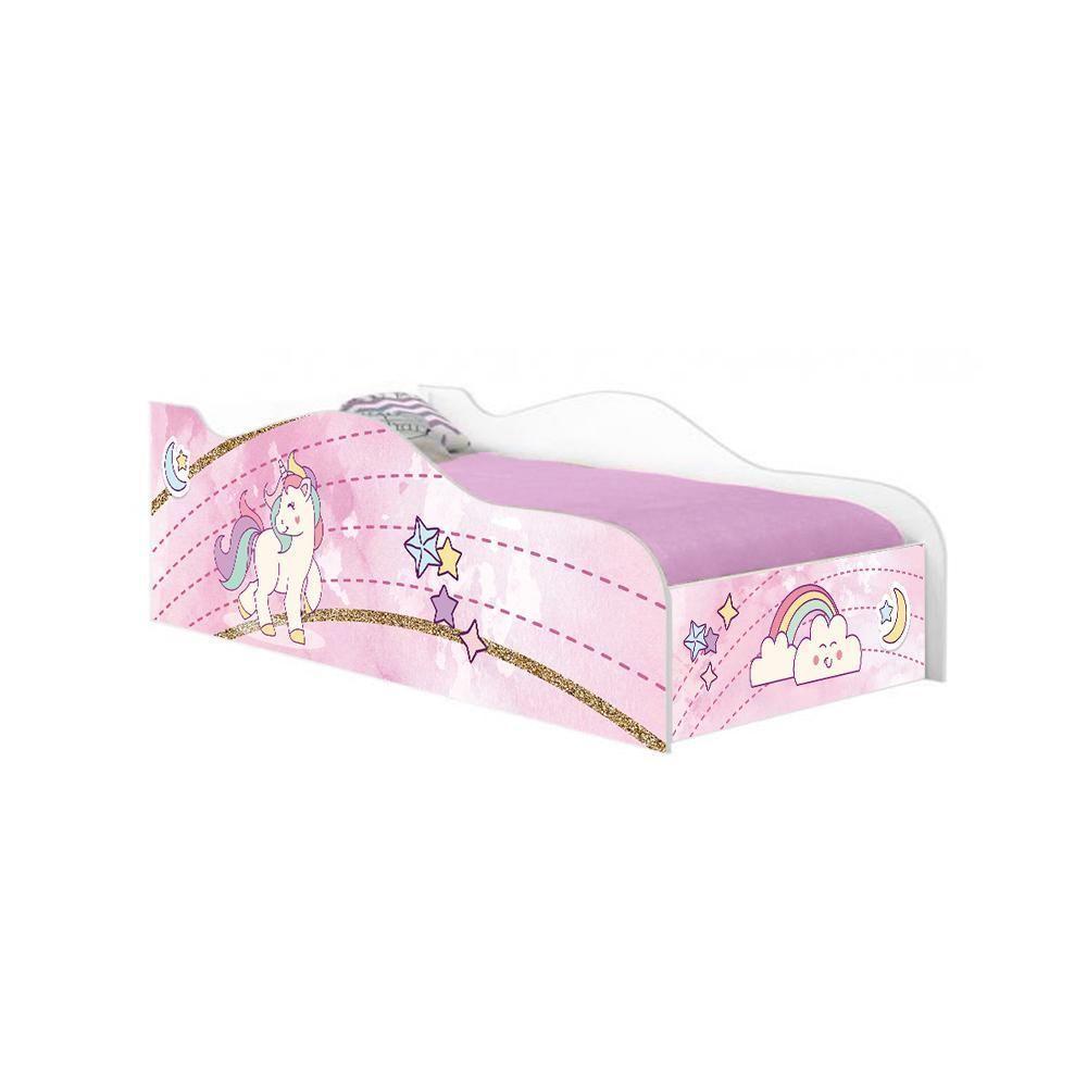 Mini Cama Fun Unicónio Rosa Infantil Com Colchão - 4
