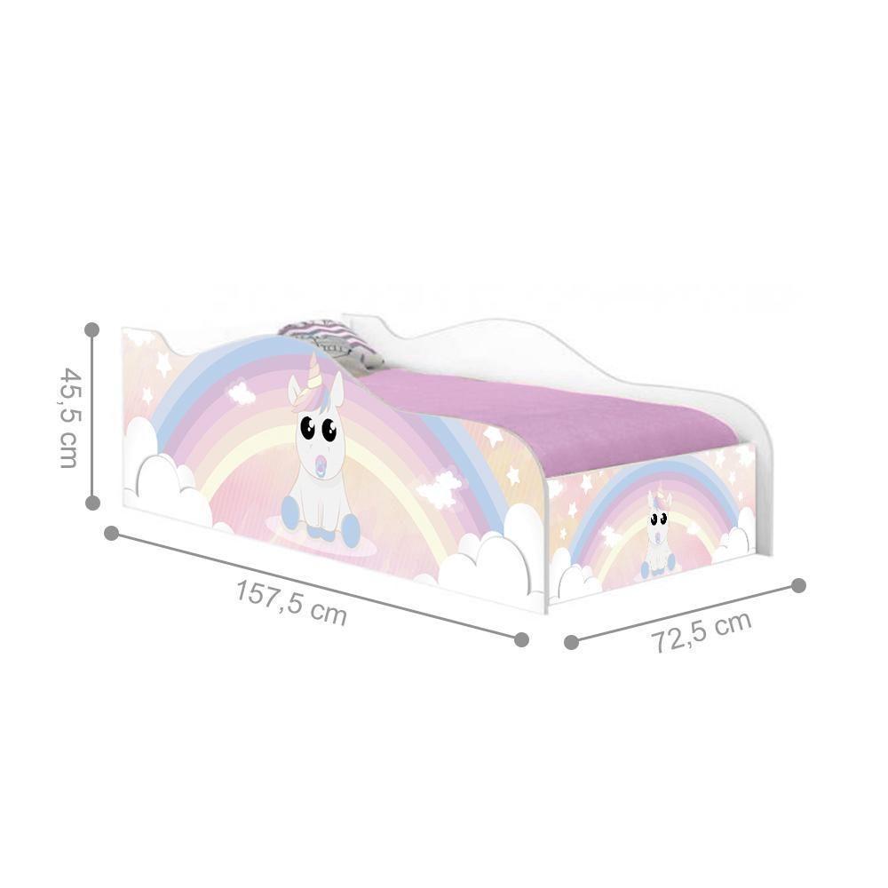 Mini Cama Fun Unicórnio Bebê Infantil Com Colchão - 4