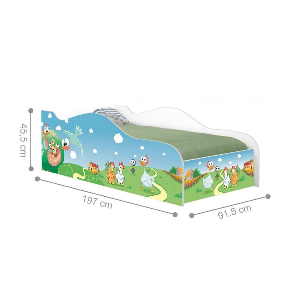 Cama Like Fazendinha Encantada Solteiro Com Colchão - 6