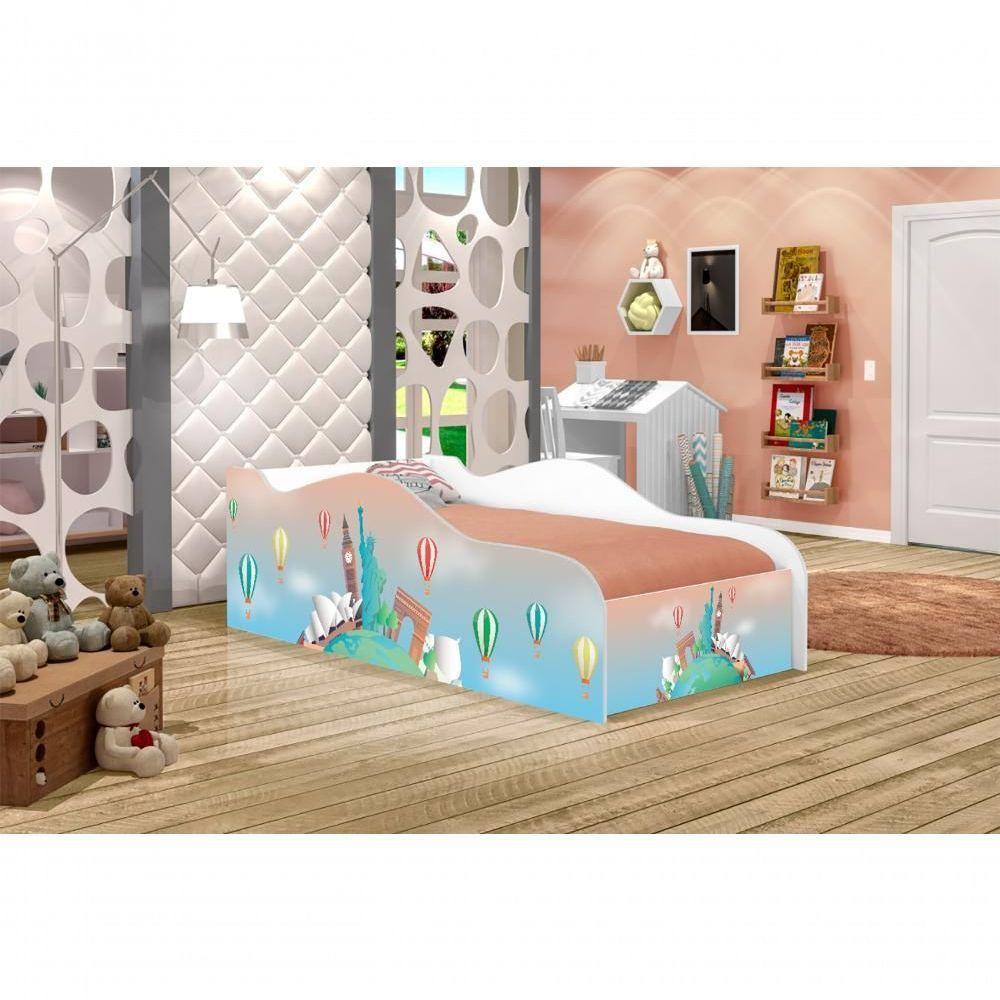 Mini Cama Fun Volta Ao Mundo Infantil Com Colchão - 3