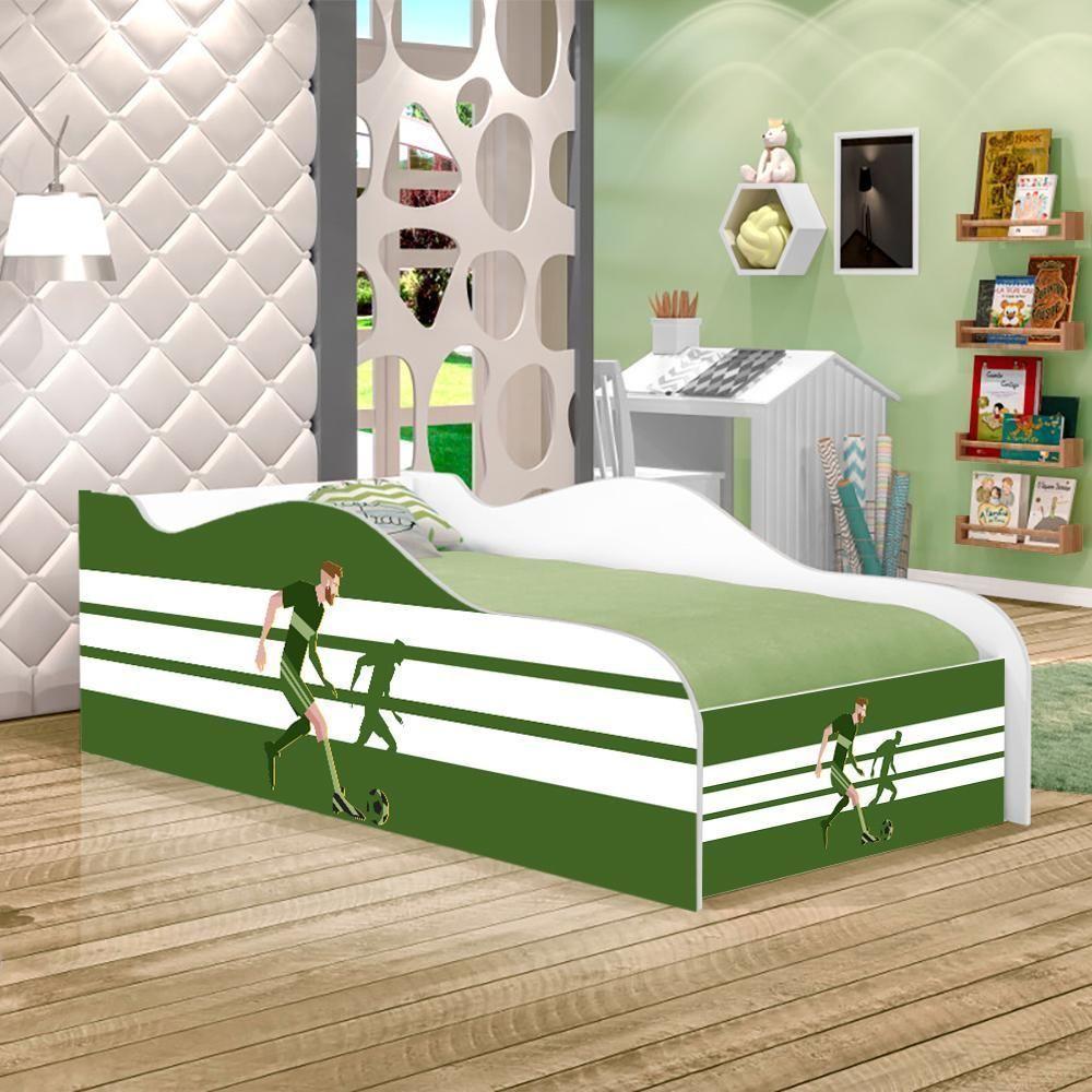 Cama Fun Jogador De Futebol Solteiro Com Colchão - 1