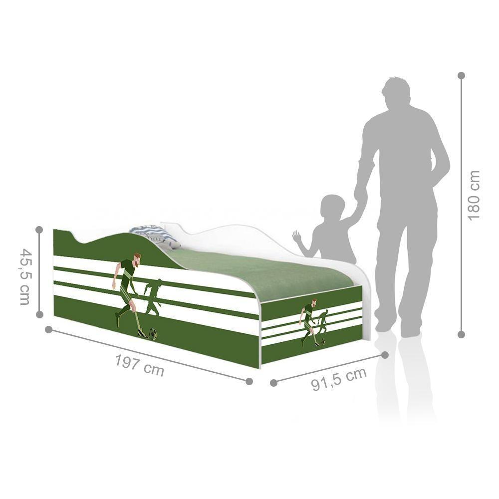 Cama Fun Jogador De Futebol Solteiro Com Colchão - 2