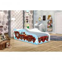 Cama Barco Pirata Kids Solteiro Com Colchão