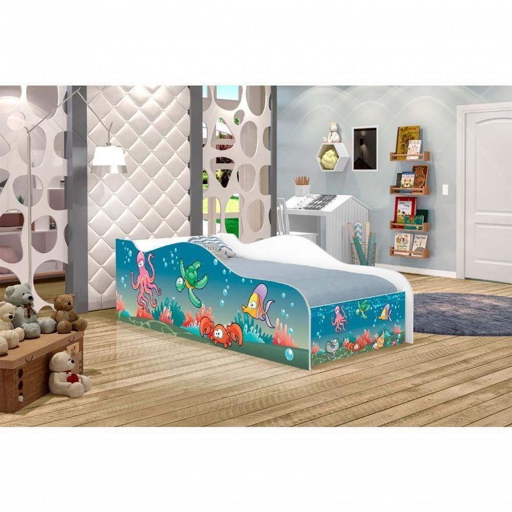Cama Like Peixinhos No Mar Solteiro Com Colchão - 2