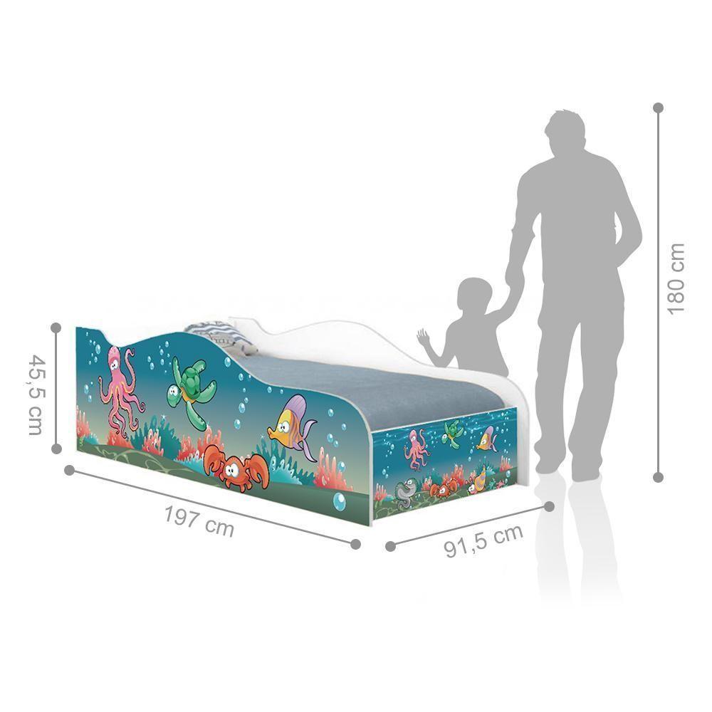 Cama Like Peixinhos No Mar Solteiro Com Colchão - 3