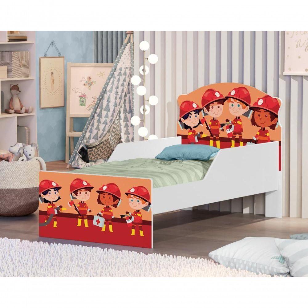 Mini Cama Tropa Bombeiros Com Colchão - 2