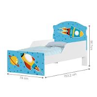 Mini Cama Foguete Espacial Com Colchão - 4
