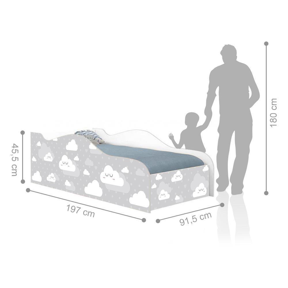 Cama Like Nuvenzinha Unisex Solteiro Com Colchão - 3