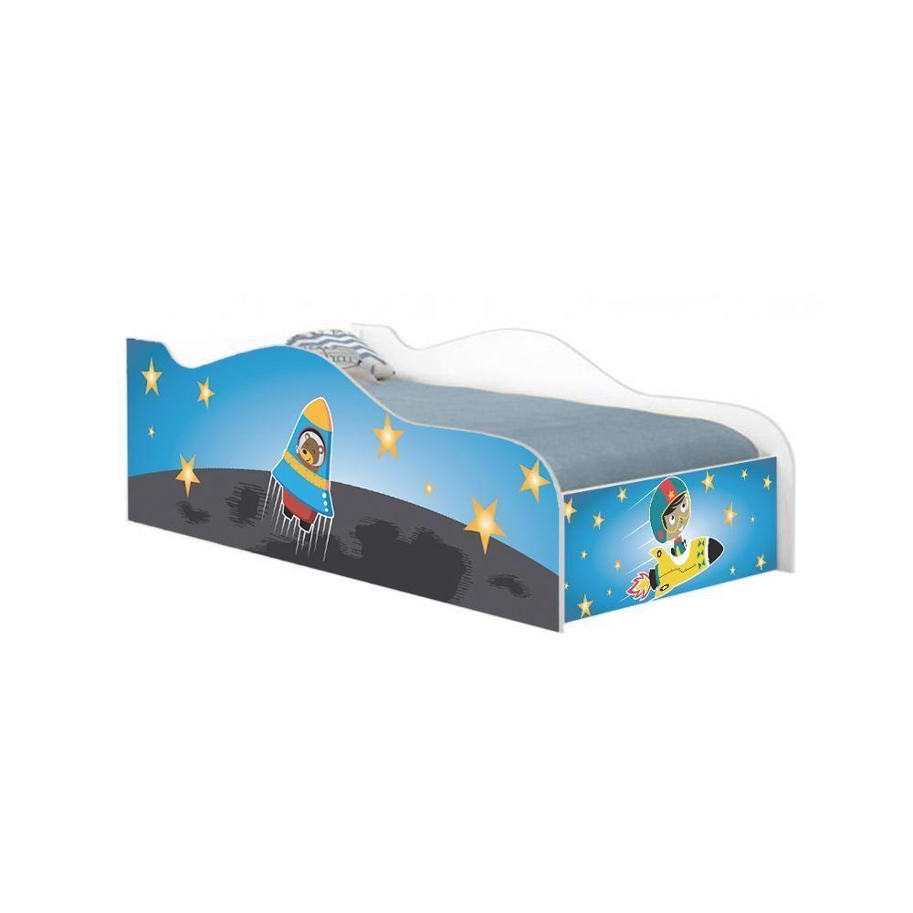 Mini Cama Fun Astronauta E Foguete Infantil Com Colchão - 4