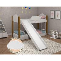 Beliche Infantil Com Escorregador Branco E Amêndoa Branco - 1