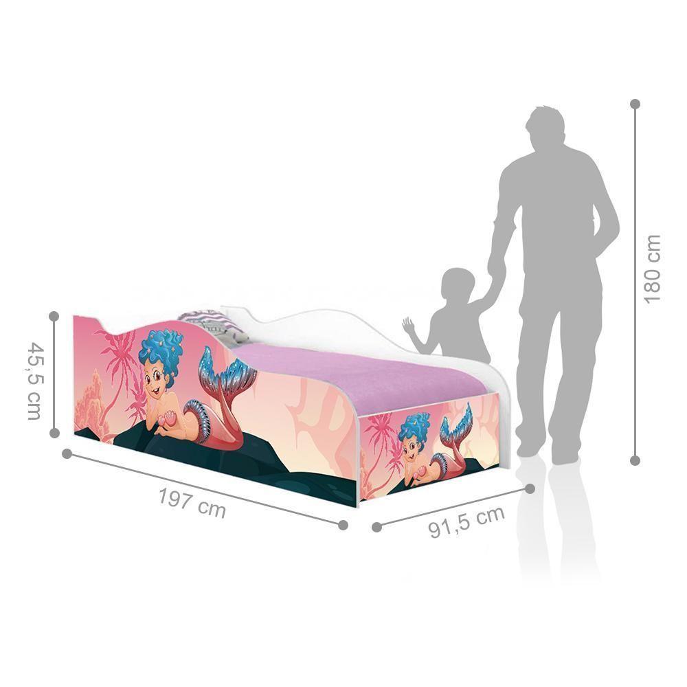 Cama Fun Sereia Nas Pedras Solteiro Com Colchão - 5