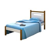 Cama De Solteiro Design Eloa Branco Com Amêndoa Branco - 5