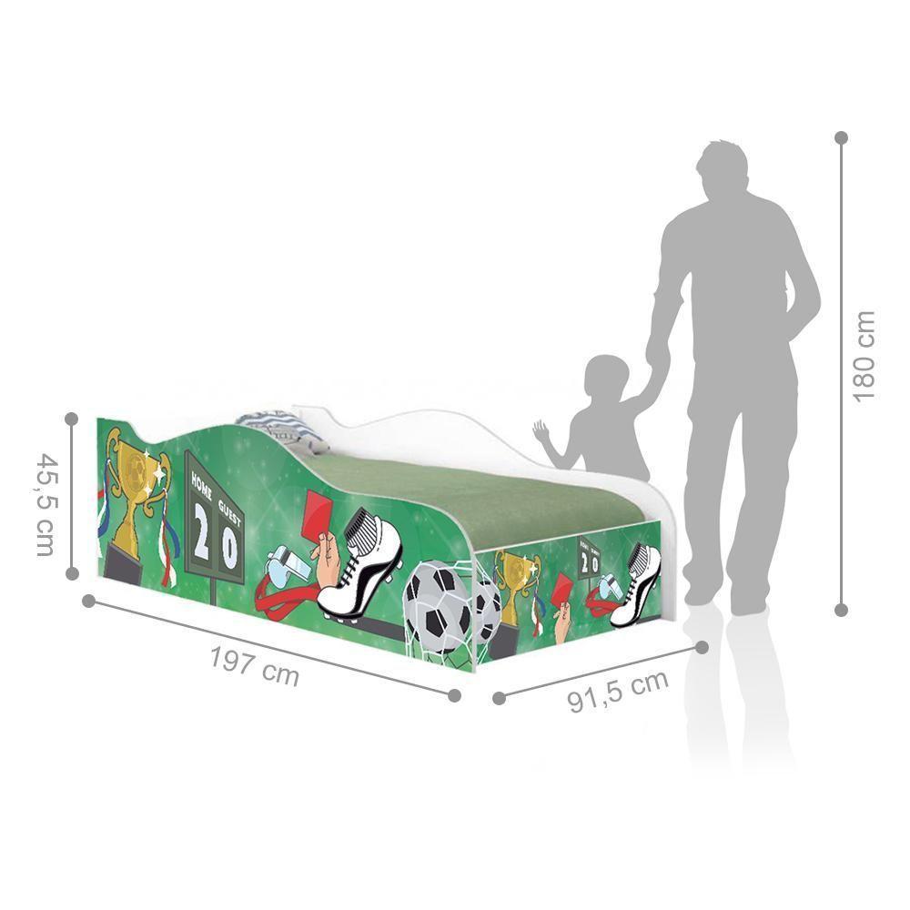 Cama Fun Partida De Futebol Solteiro Com Colchão - 2