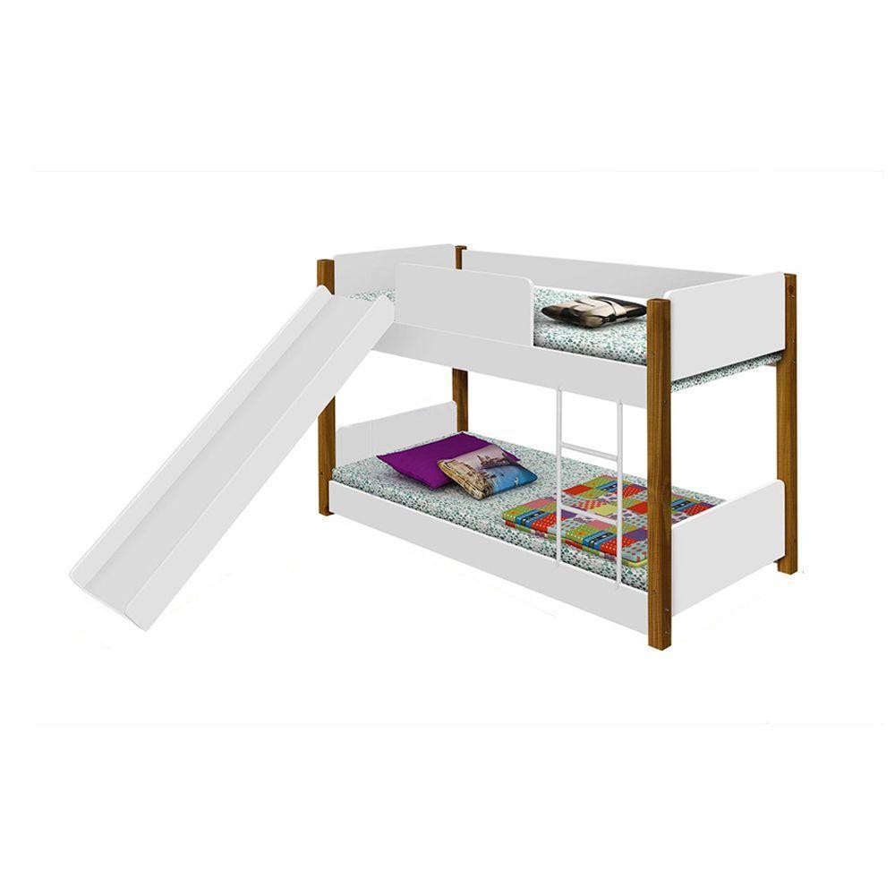 Beliche Infantil Com Escorregador Branca E Amêndoa Branco - 3