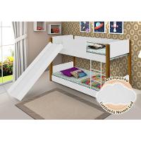 Beliche Infantil Com Escorregador Branca E Amêndoa Branco - 1