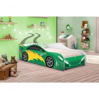 Cama Carro Fast Menino Verde Solteiro - 2