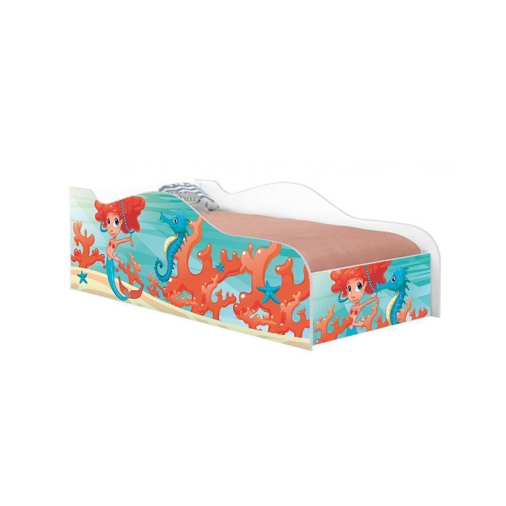 Cama Fun Sereia Menina Solteiro Com Colchão - 5