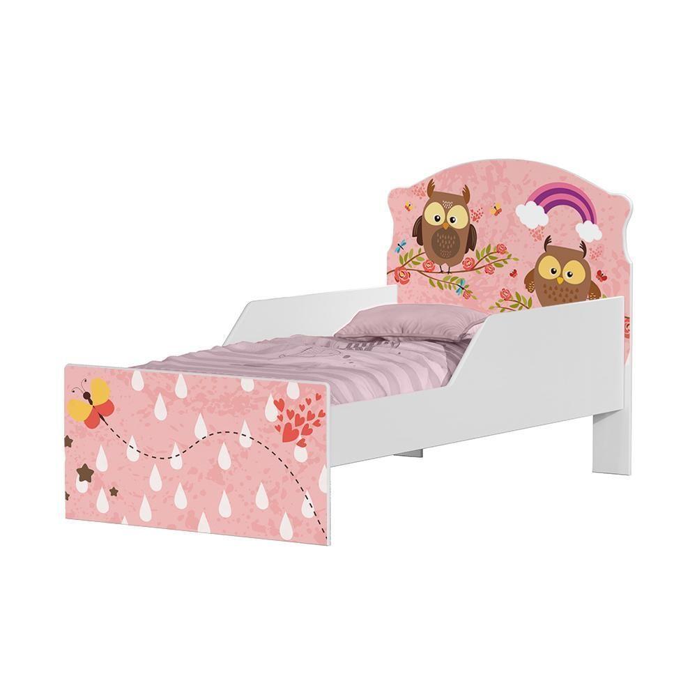 Mini Cama Corujinhas E Borboletas Com Colchão - 2
