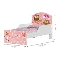 Mini Cama Corujinhas E Borboletas Com Colchão - 3