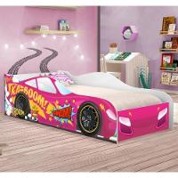 Cama Carro Vrooom Pink Solteiro Com Colchão - 1
