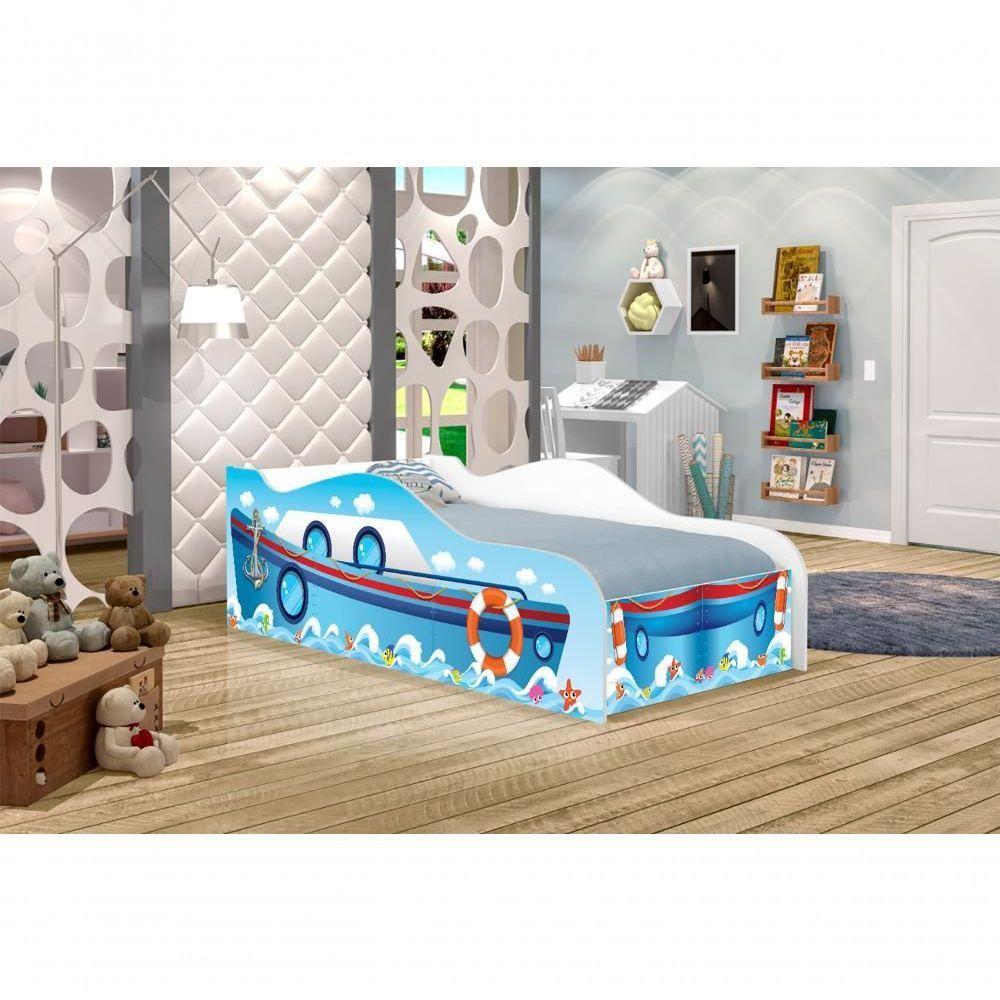 Cama Barquinho Joy Azul Infantil - 4