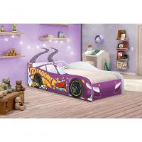 Cama Carro Vrooom Roxo Solteiro Com Colchão - 2