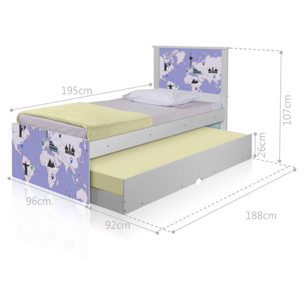 Bicama Mapa Viagens Com Colchões - 4