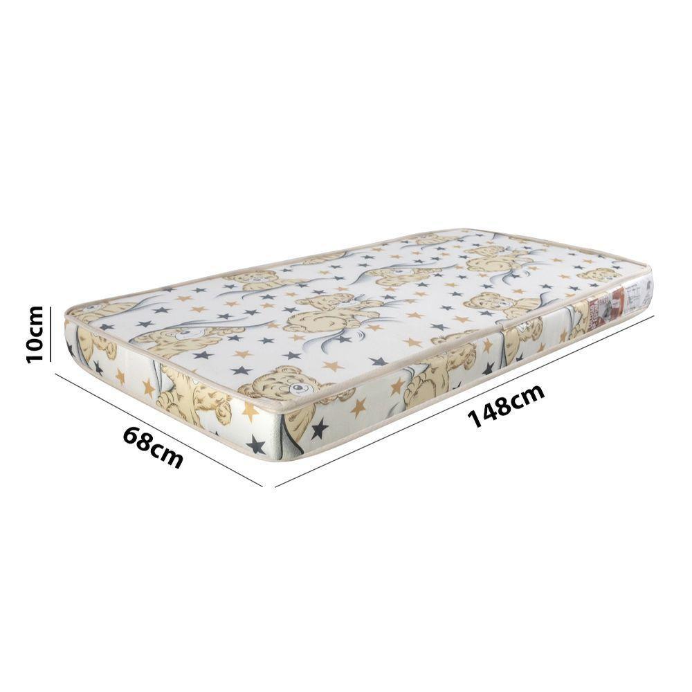 Cama Com Colchão Juvenil Smile AlegraBranca E Mel Branco - 2