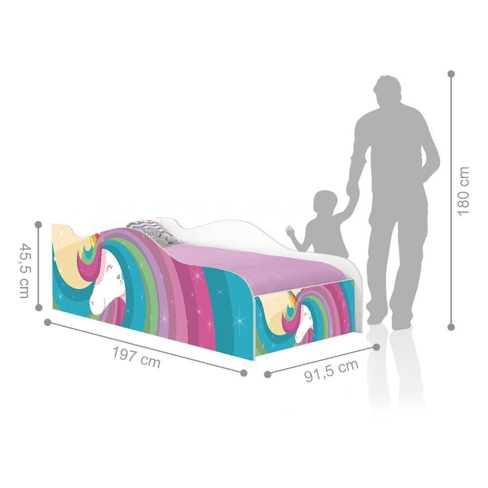 Cama Fun Unicórnio Arco Solteiro Com Colchão - 3