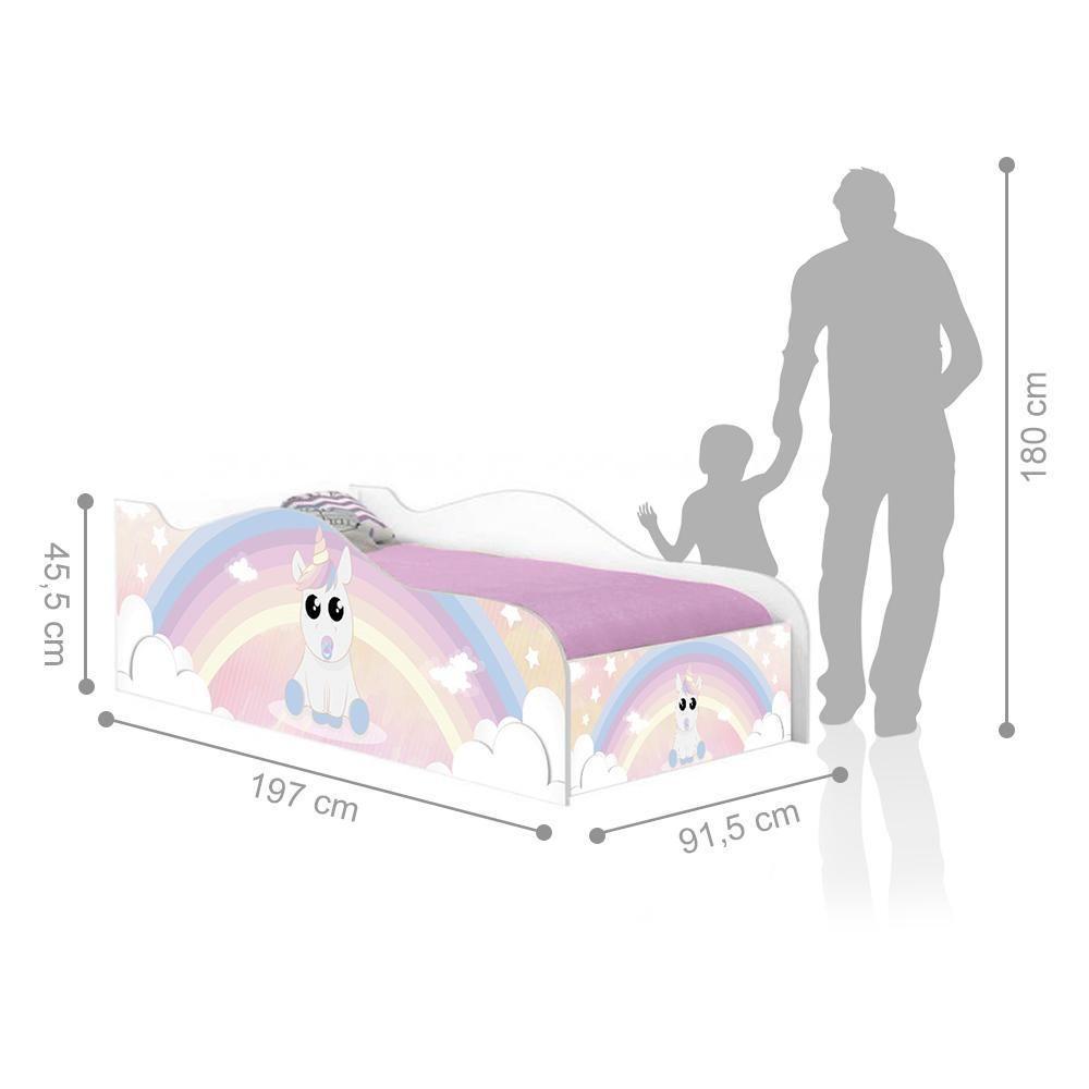 Cama Fun Unicórnio Bebê Solteiro Com Colchão - 3