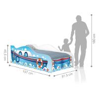 Cama Barquinho Joy Azul Solteiro Com Colchão - 4