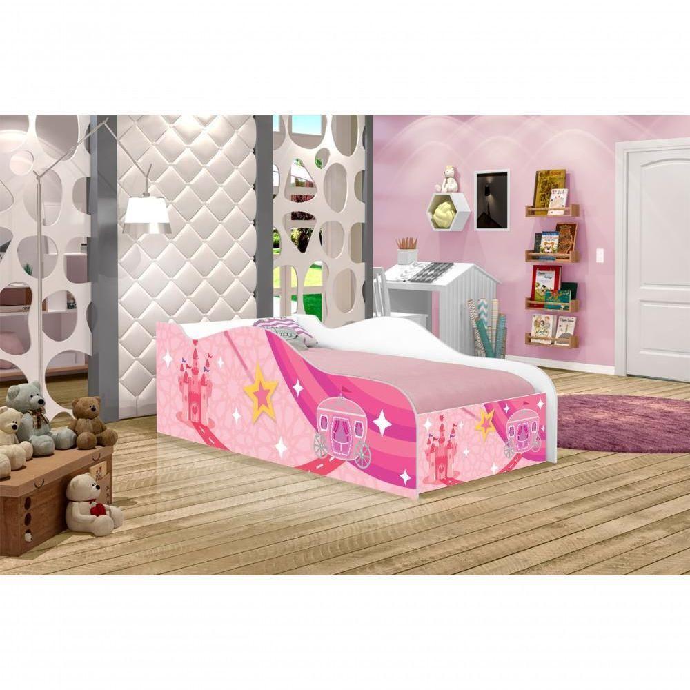 Mini Cama Fun Carruagem E Castelo Infantil Com Colchão - 2