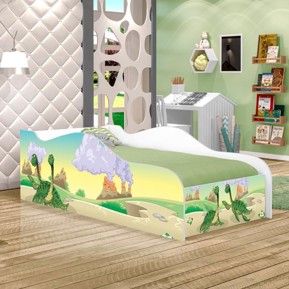 Mini Cama Fun Dinossauro Irmãos Infantil Com Colchão - 1