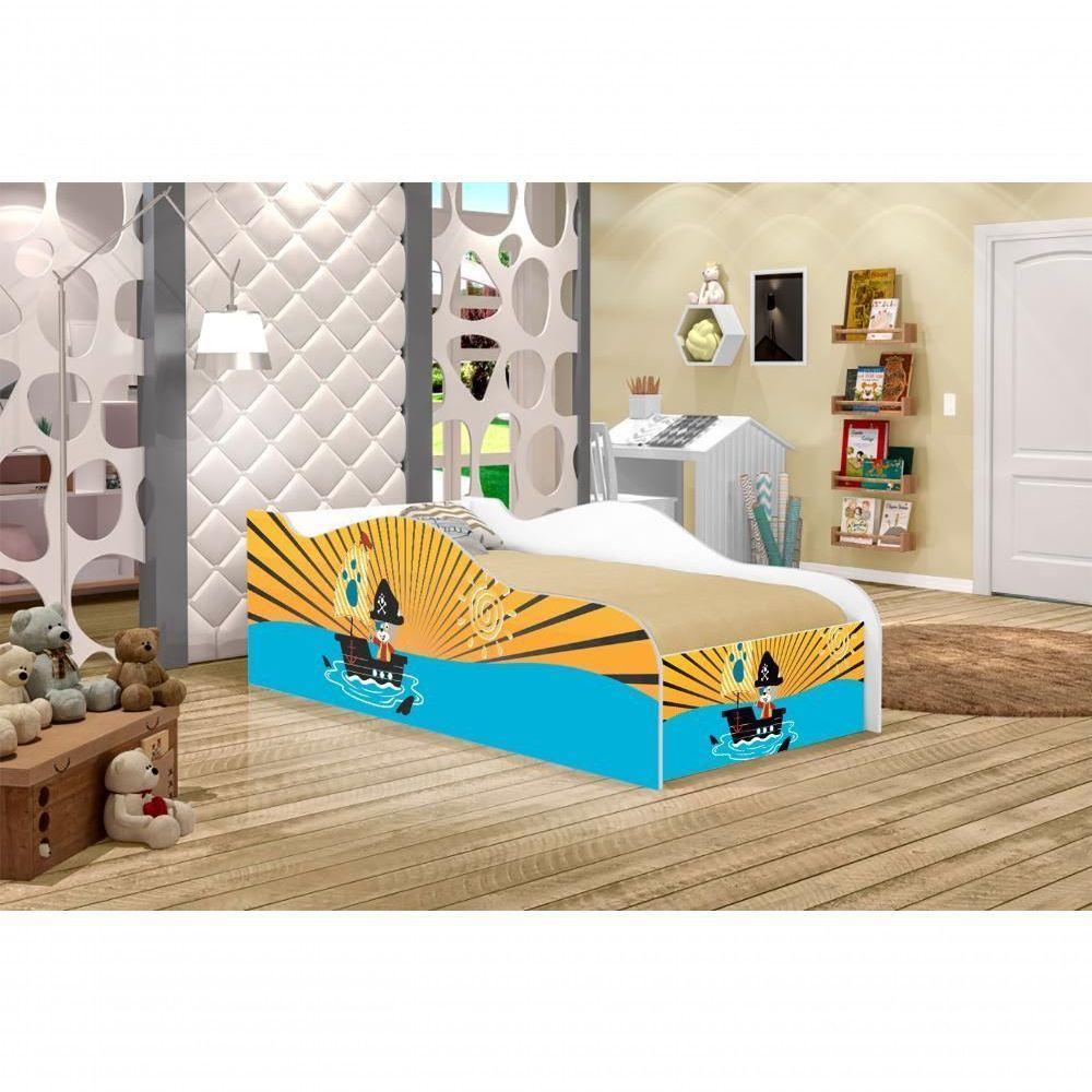 Mini Cama Fun Pirata Do Mar Infantil Com Colchão - 4