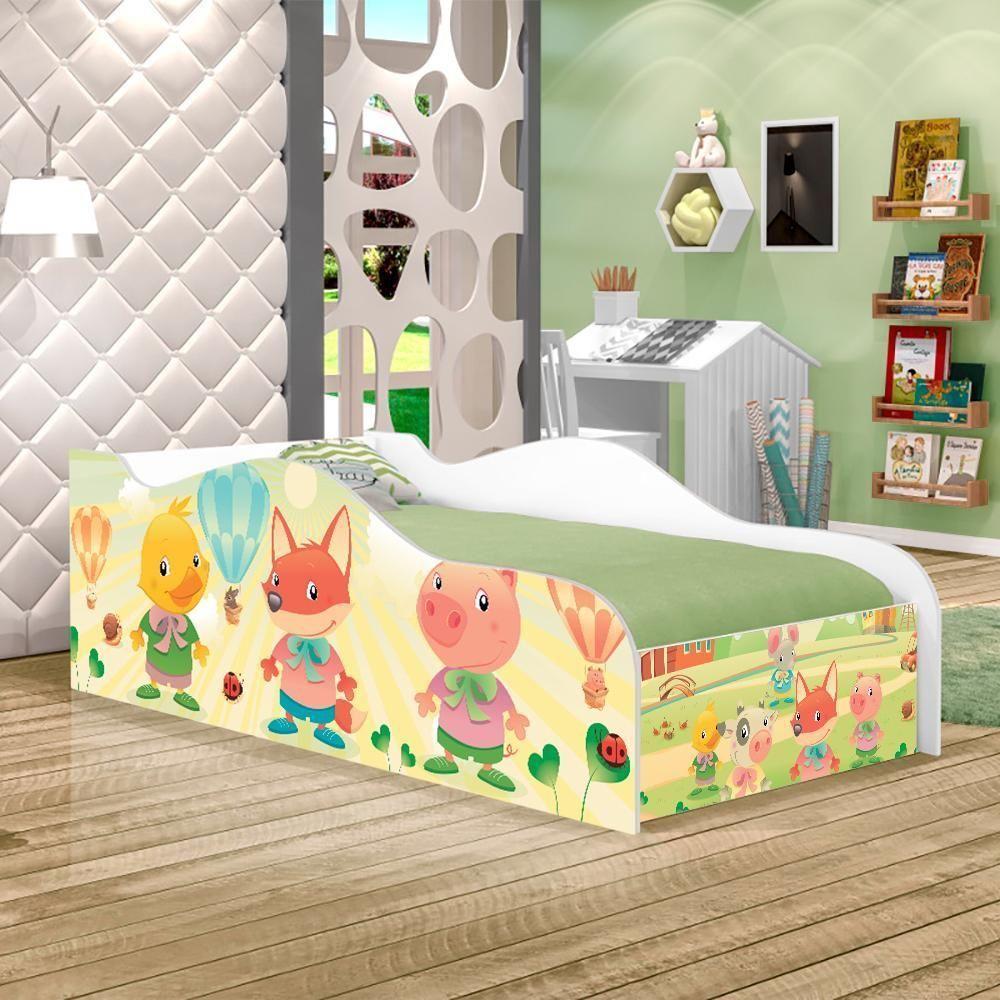 Mini Cama Fun Fazendinha E Balões Infantil Com Colchão - 1