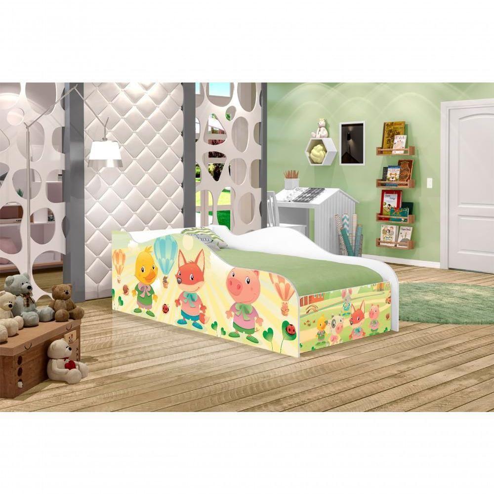 Mini Cama Fun Fazendinha E Balões Infantil Com Colchão - 2
