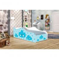 Mini Cama Fun Nuvens Meninos Infantil Com Colchão - 2