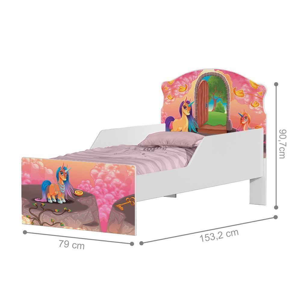 Mini Cama Unicórnio Mágico Com Colchão - 2