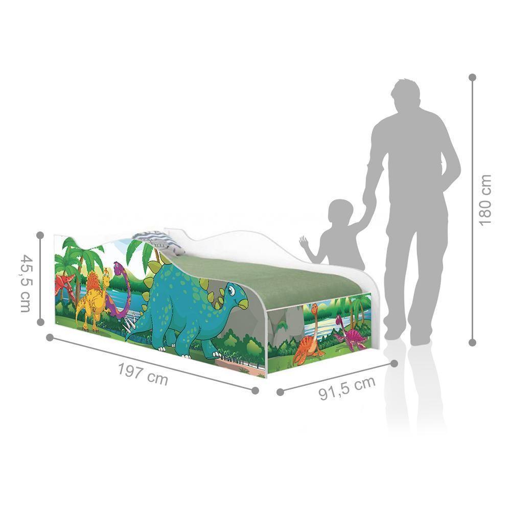 Cama Like Turma Dinos Solteiro Com Colchão - 5