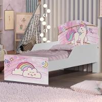 Mini Cama Unicónio Rosa Com Colchão - 1